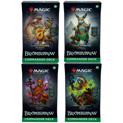 Deck Magic the Gathering Bloomburrow  -  Commander - Lot de 4 différents