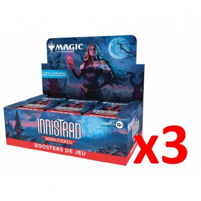 Boite de Boosters Magic the Gathering Innistrad Remastered - 36 Boosters de Jeu - Lot de 3