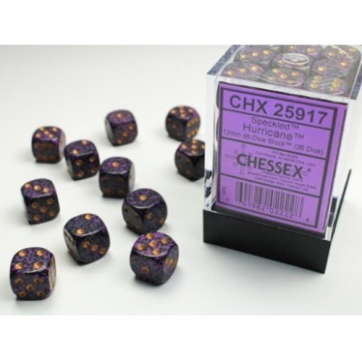 Dés  Boite de 36 dés à 6 faces - Hurricane - CHESSEX