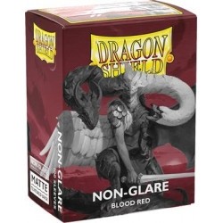Protèges Cartes 100 Pochettes - Matte - Non-Glare - Blood Red