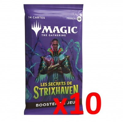 Booster Magic the Gathering Les secrets de Strixhaven - Booster de Jeu - Lot de 10