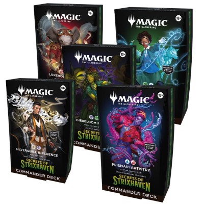 Decks Commander Magic the Gathering Les secrets de Strixhaven - Commander - Lot de 5 différents