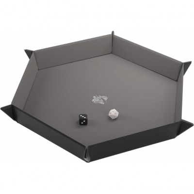 Piste pour dés - Magnetic Dice Tray Hexagonal - Black/Gray