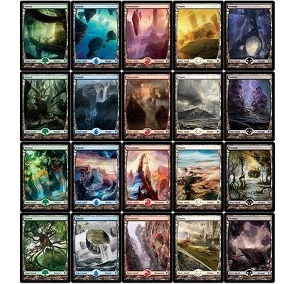 Lot de 100 terrains de base Full Art