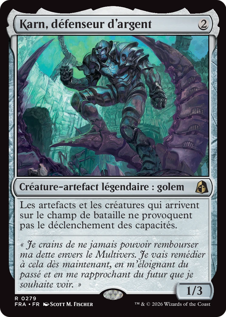 Karn, défenseur d'argent