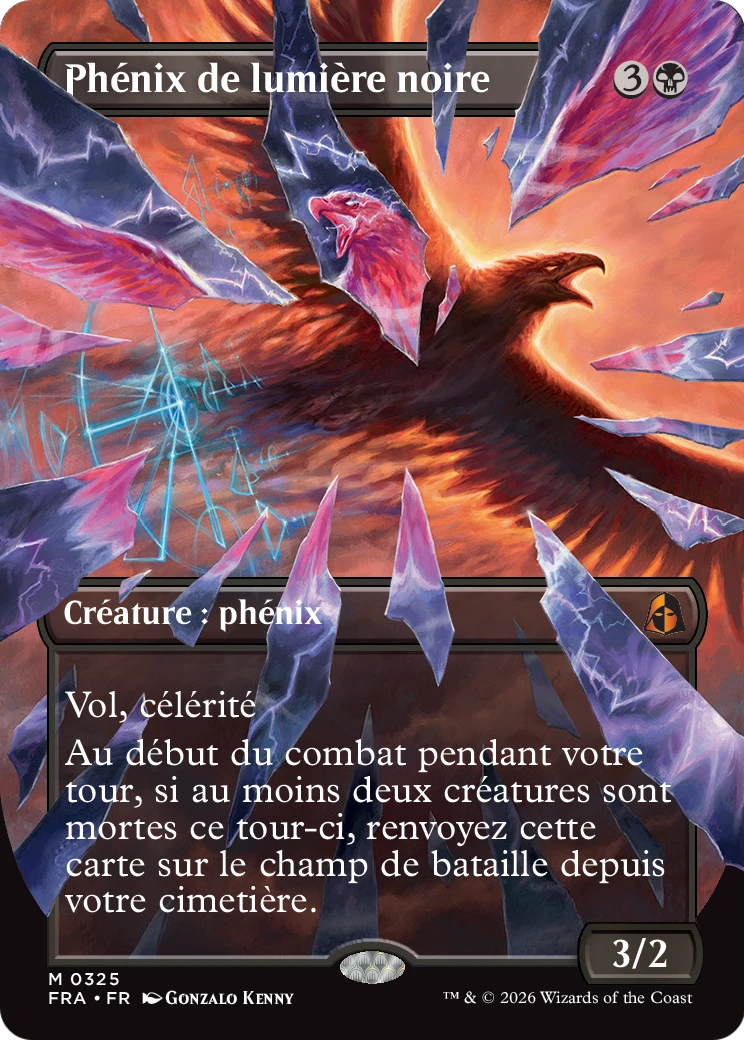 Phénix de lumière noire