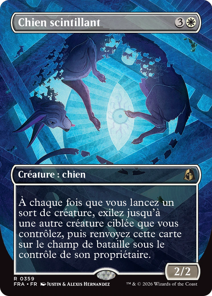 Chien scintillant