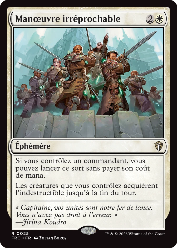 Manœuvre irréprochable