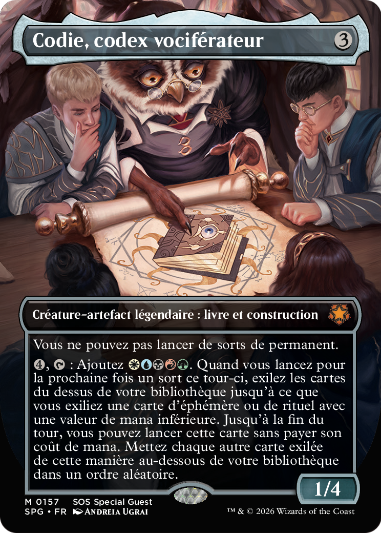Codie, codex vociférateur