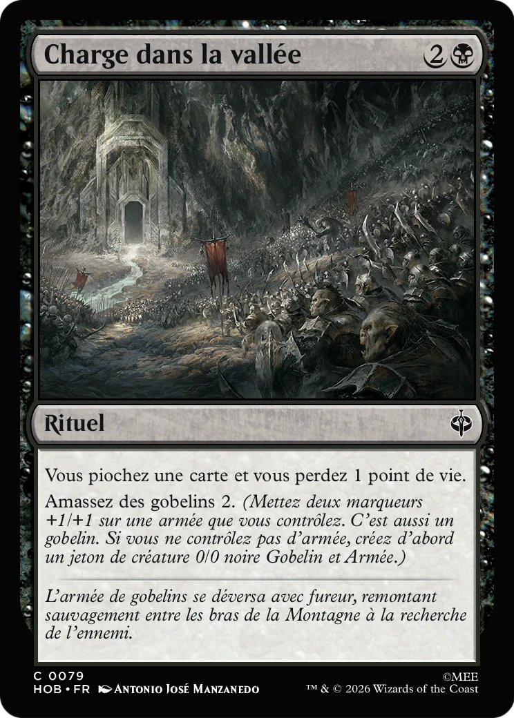 Charge dans la vallée